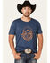 Cody James Men's Luck Horseshoe Graphic T-Shirt , Light Blue, hi-res