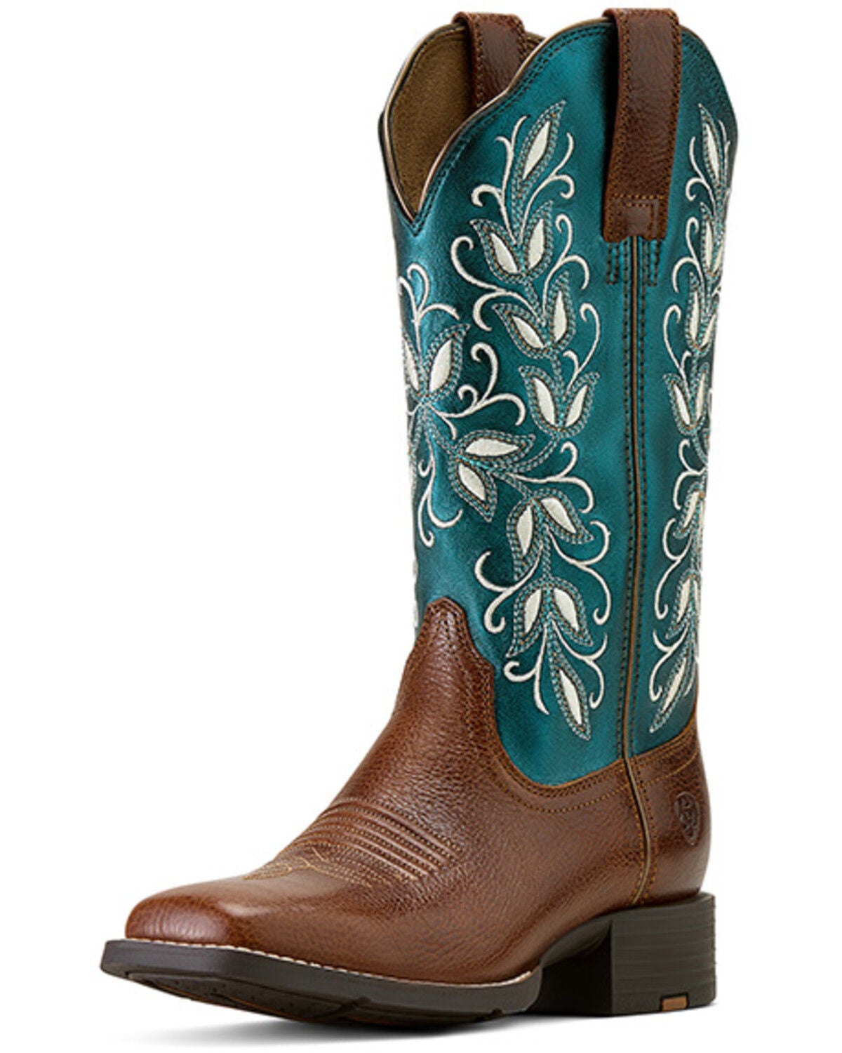Image #3 - Ariat Women's Round Up Holly Performance Western Boots - Broad Square Toe, Brown, hi-res