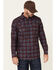 Cody James Men's FR Plaid Print Long Sleeve Work Shirt , Indigo, hi-res