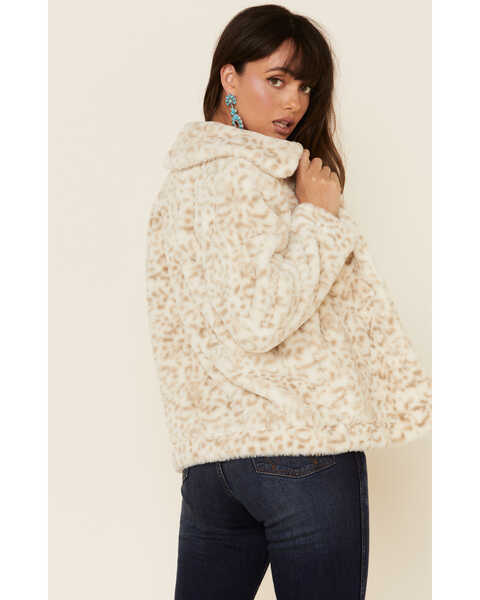 Image #4 - Z Supply Women's Bone Leopard Print Faux Fur Jacket , , hi-res