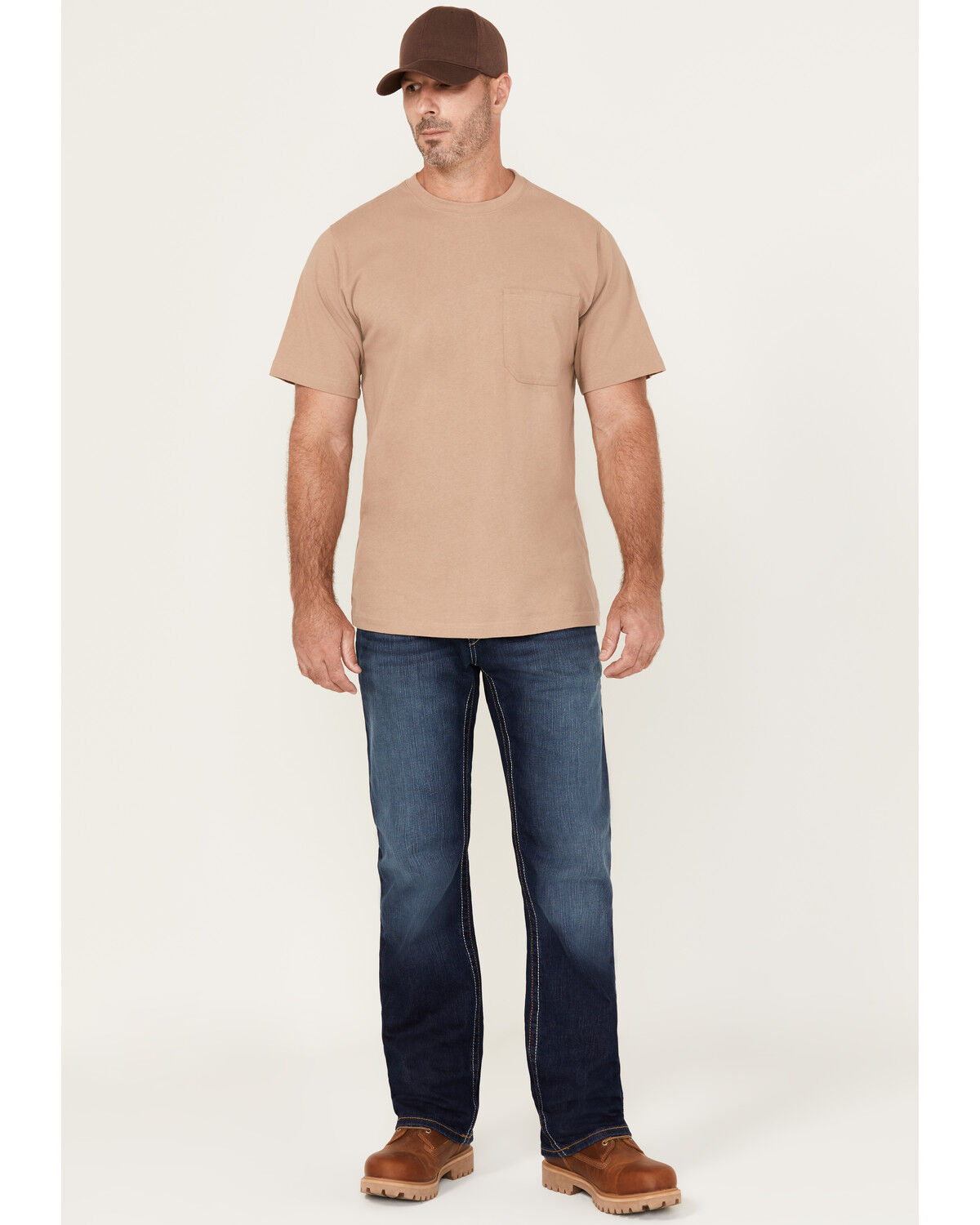 Image #1 - Ariat Men's FR M4 Stillwell Dark Wash Durastretch Relaxed Bootcut Work Jeans, Blue, hi-res