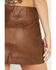 Image #4 - Show Me Your Mumu Women's Maverick Faux Leather Belted Mini Skirt, Chestnut, hi-res