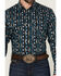 Image #3 - Wrangler Men's Checotah Southwestern Striped Long Sleeve Pearl Snap Western Shirt - Big, Black, hi-res