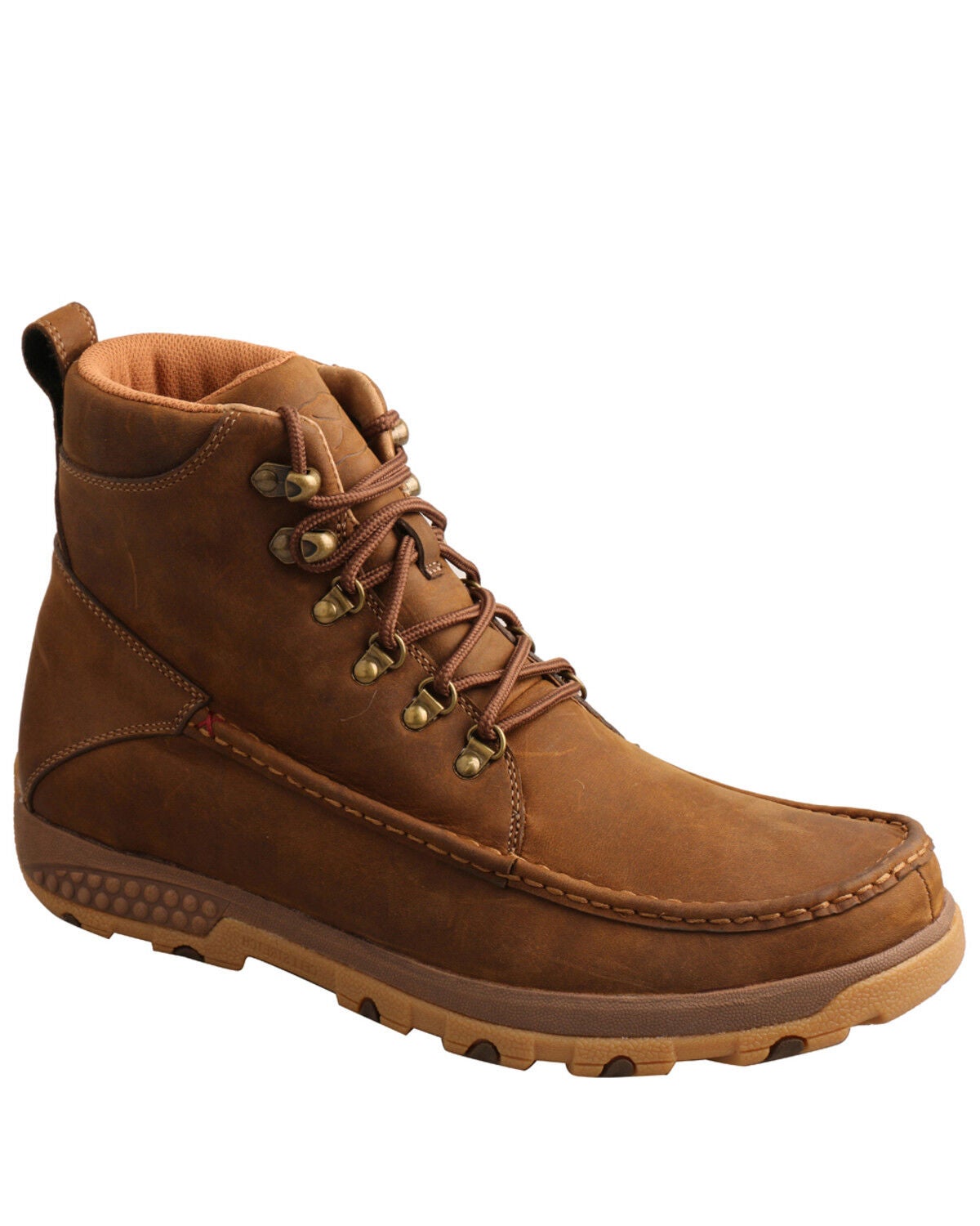 Twisted X Men's 6" Driving Moc Hiker Boots - Moc Toe, Brown, hi-res
