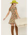 Molly Bracken Women's Floral Print Tie Back Dress, Orange, hi-res