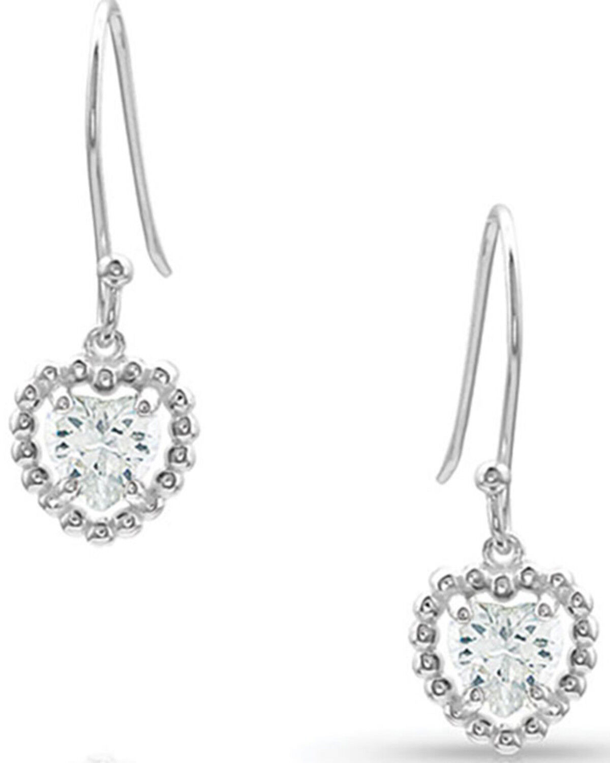 Image #1 - Montana Silversmiths Women's Frozen Heart Earrings, Silver, hi-res