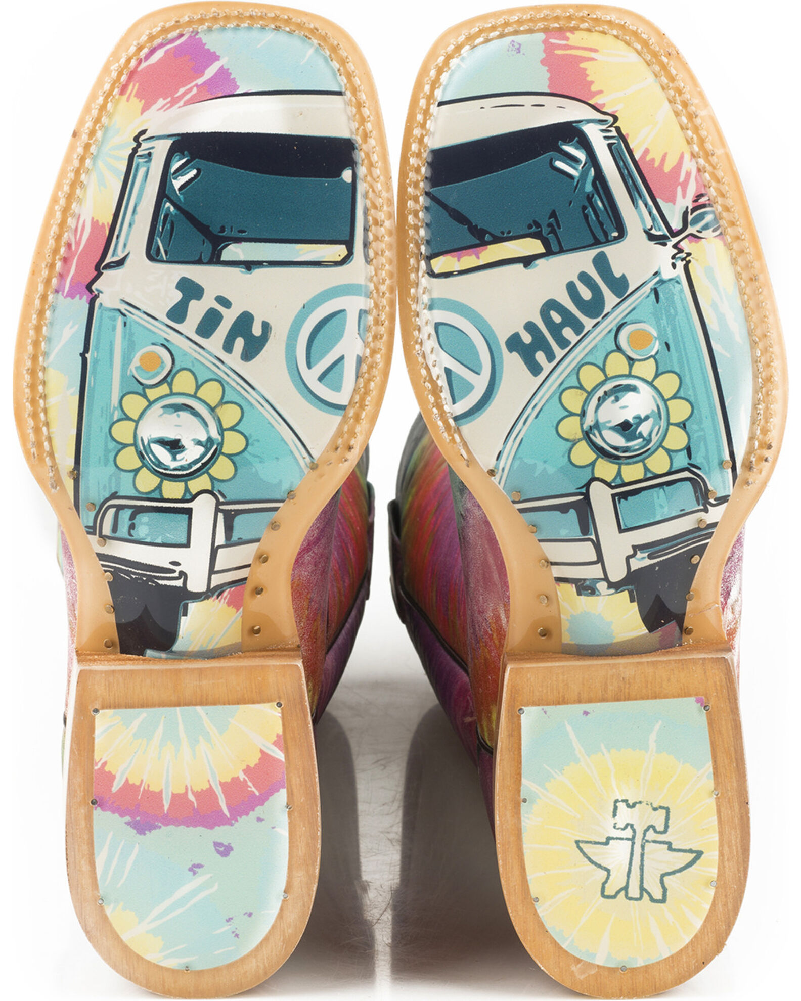 Tie dye cowboy boots on sale