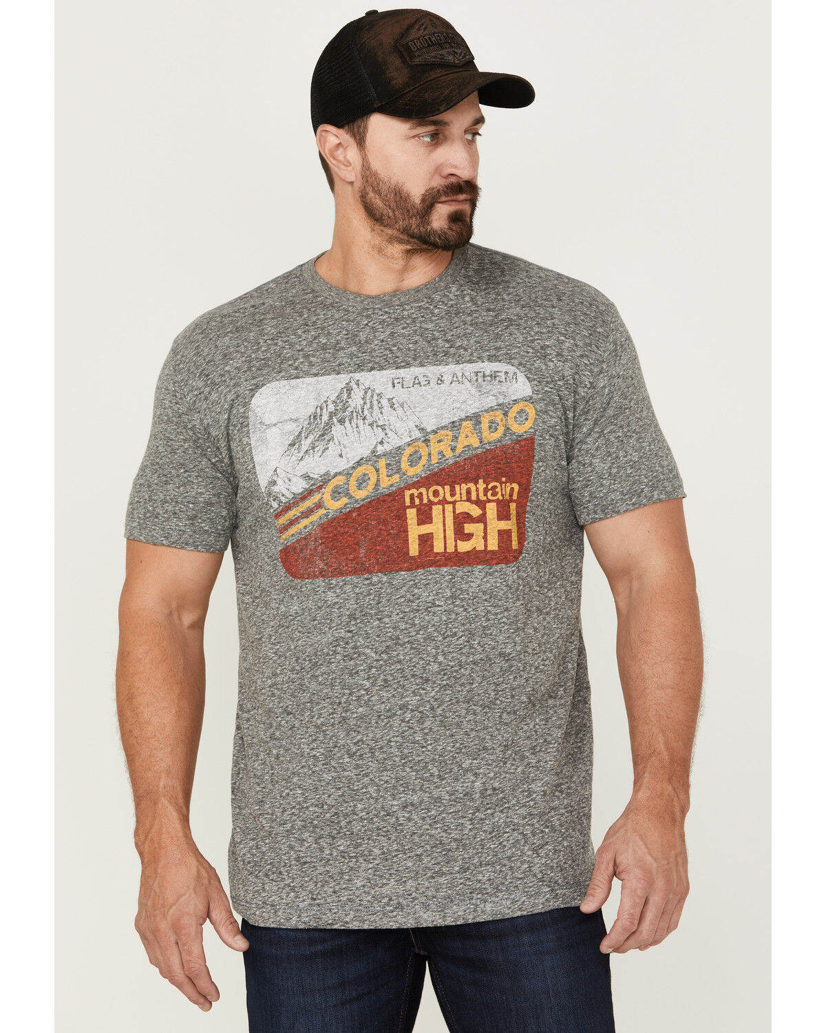 Image #1 - Flag & Anthem Men's Colorado Mountain High Graphic T-Shirt, Heather Grey, hi-res