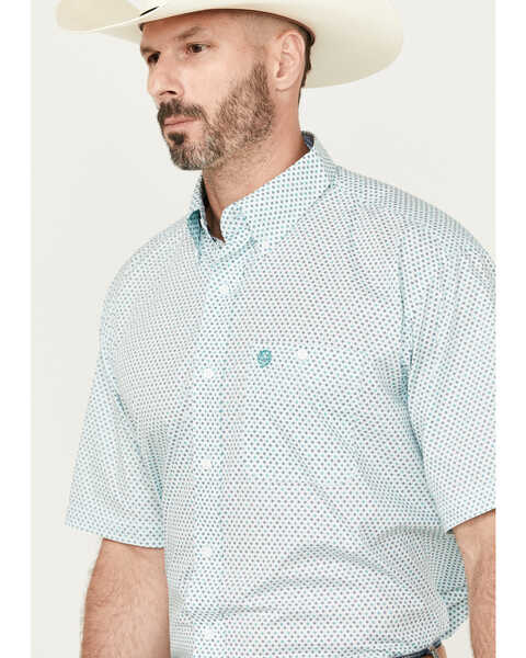 Image #2 - George Strait by Wrangler Men's Paisley Print Long Sleeve Button-Down Western Shirt, White, hi-res