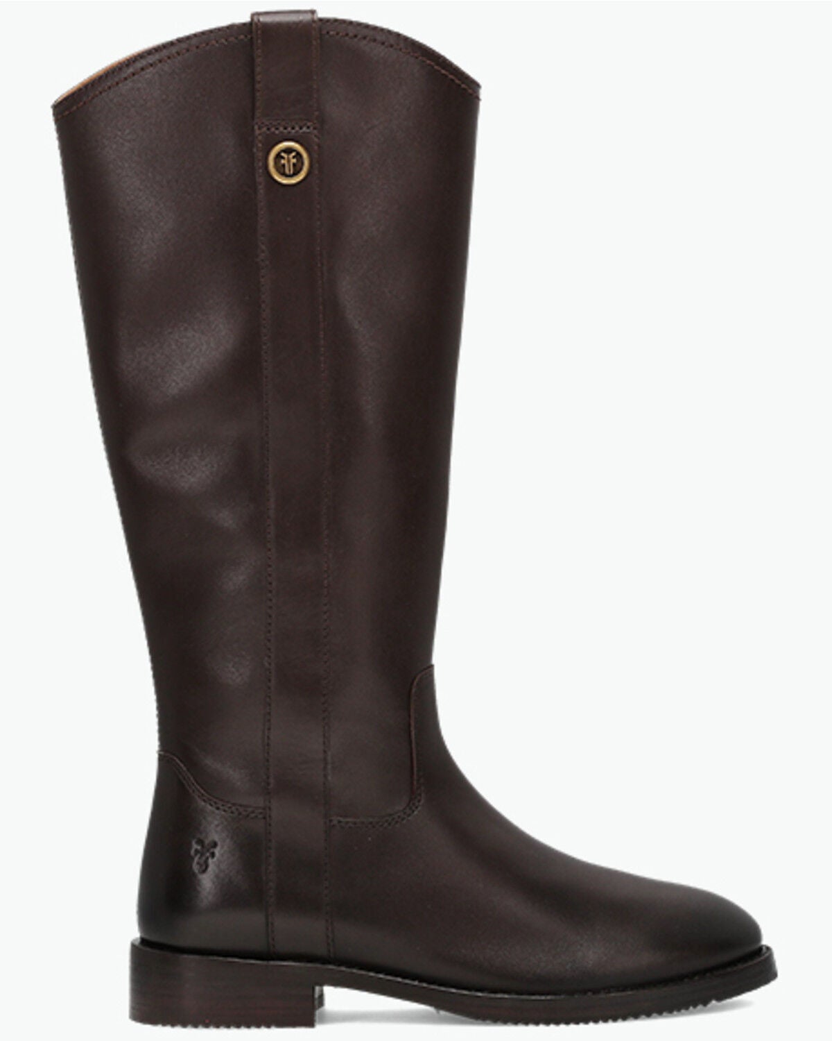 Image #2 - Frye Women's Melissa Button Tall Inside Zip Fashion Boots - Round Toe, Dark Brown, hi-res