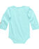 Image #2 - Carhartt Infant Girls' Barn Long Sleeve Pocket Onesie, Teal, hi-res