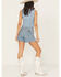 Image #3 - Rolla's X AC/DC Women's Medium Wash High Rise Studded Mirage Cut-Off Denim Shorts, Medium Wash, hi-res