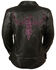 Image #3 - Milwaukee Leather Women's Concealed Carry Embroidered Phoenix Leather Jacket , Black/purple, hi-res