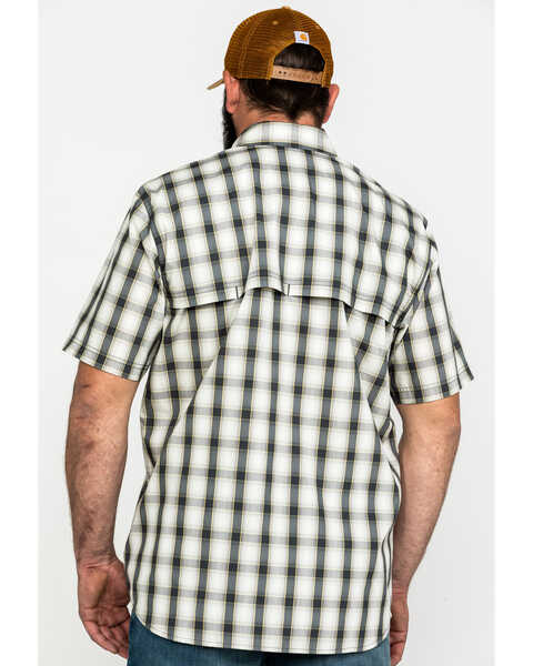 Image #2 - Carhartt Men's Plaid Print Rugged Flex Rigby Short Sleeve Work Shirt , Grey, hi-res