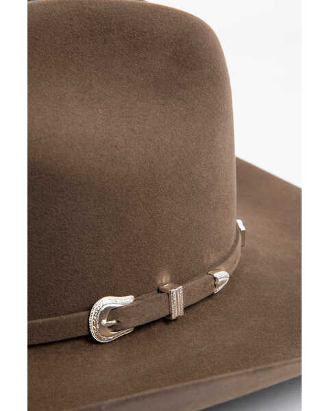 Image #6 - American Hat Co. Men's Pecan 7X Fur Felt Self Buckle Felt Cowboy Hat, , hi-res