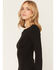 Image #2 - Cleo + Wolf Women's Drop Waist Tiered Knit Mini Dress, Black, hi-res
