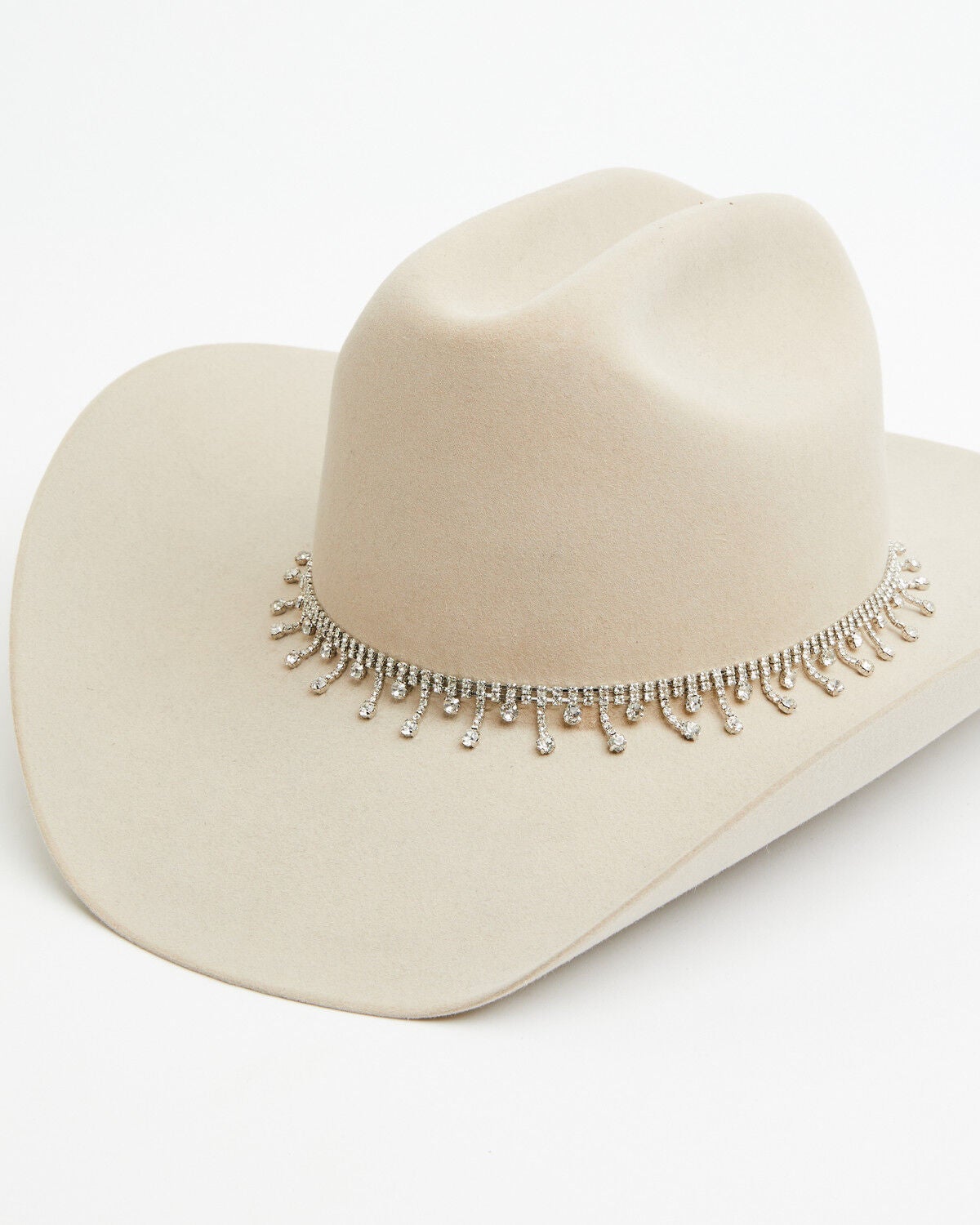 Shyanne Women's Dangling Rhinestone Hat Band, No Color, hi-res