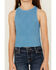 Image #3 - Fornia Girls' High Neck Tank Top , Blue, hi-res