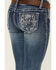 Image #4 - Grace in LA Girls' Medium Wash Horseshoe Pocket Bootcut Jeans, Medium Wash, hi-res