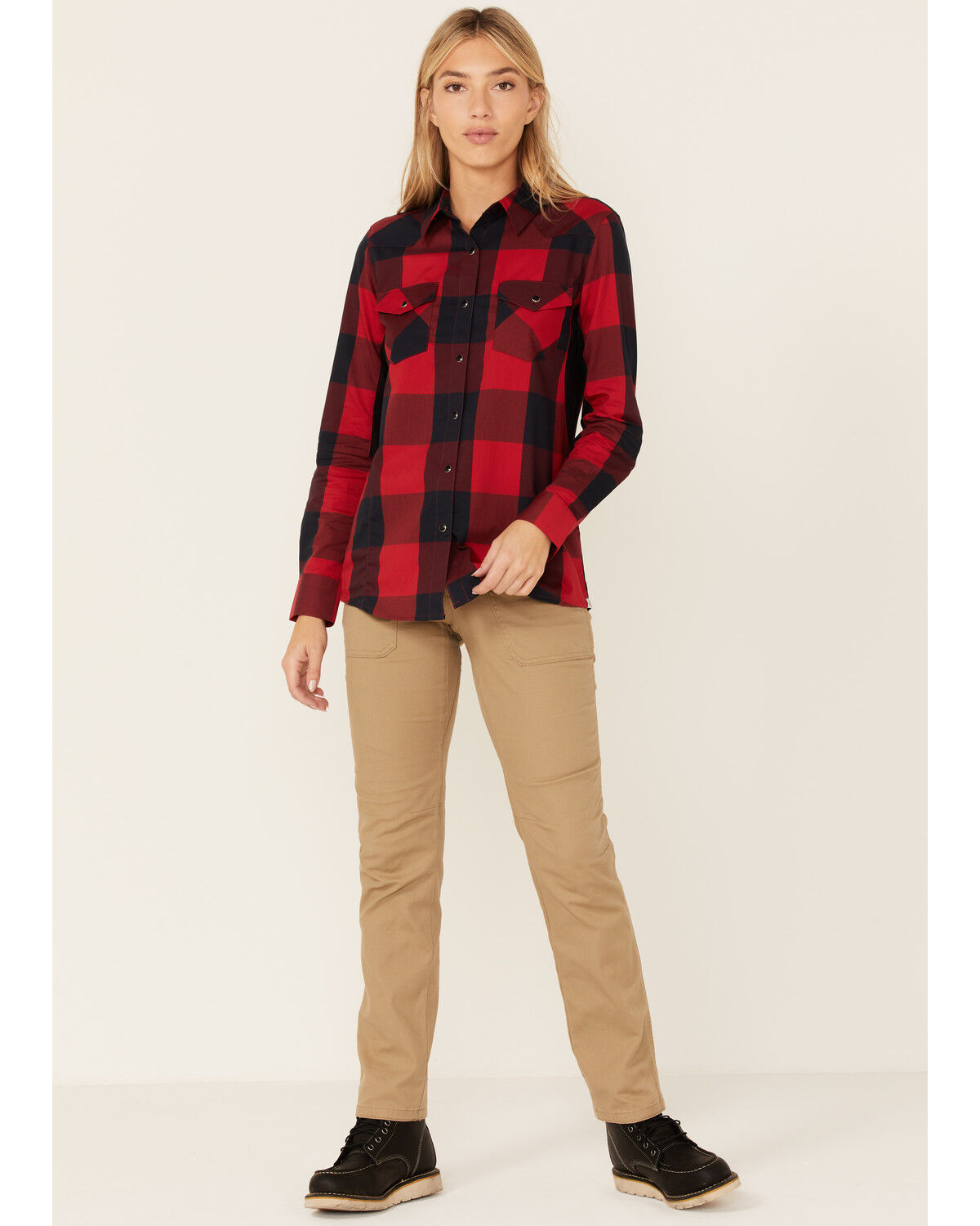 Image #1 - Wrangler Women's Canvas Pants, Beige, hi-res