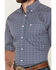 Ariat Men's Oziel Geo Print Short Sleeve Button-Down Shirt - Tall, Dark Blue, hi-res