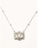 Image #2 - Lainey Wilson Women's Horseshoe Pendant Necklace, Silver, hi-res