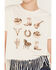Image #3 - Buttercup Girls' Cowgirl Icons Fringe Short Sleeve Graphic Tee, Off White, hi-res