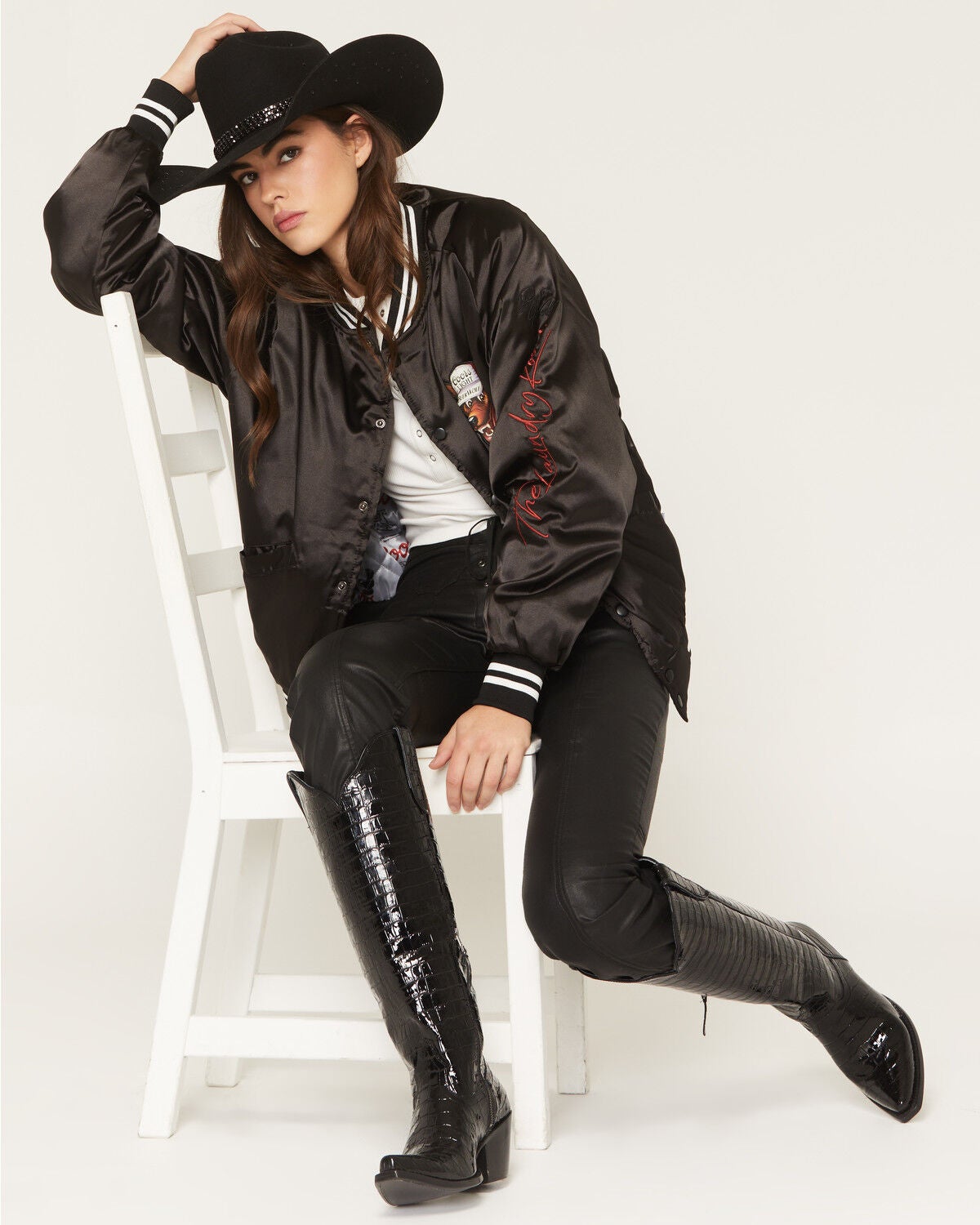 Image #1 - The Laundry Room Women's Coors Wolf Stadium Jacket, Black, hi-res