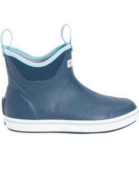 Image #2 - Xtratuf Women's 6" Ankle Deck Boots - Round Toe , Navy, hi-res