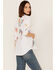 Johnny Was Women's Embroidered Lisbon Short Sleeve Button Down Blouse, White, hi-res
