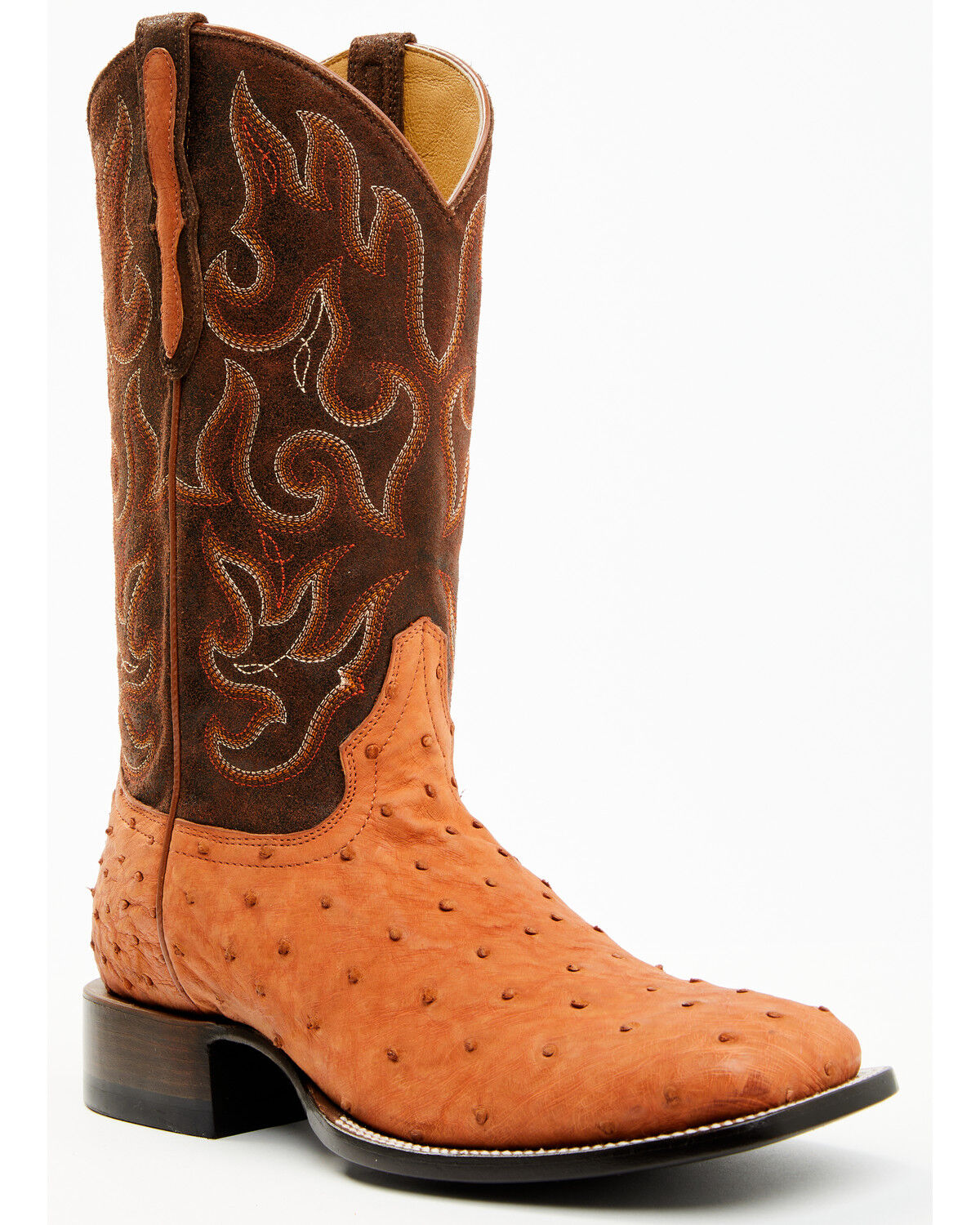 Image #1 - Cody James Men's Exotic Full Quill Ostrich Western Boots - Broad Square Toe, Tan, hi-res