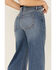 Sneak Peek Women's Light Wash High Rise Vintage Wide Leg Jeans, Blue, hi-res