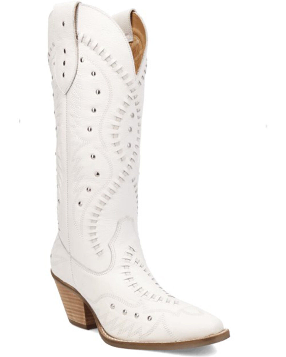 Image #1 - Dingo Women's Pretty 'N Pink Western Boots - Snip Toe, White, hi-res