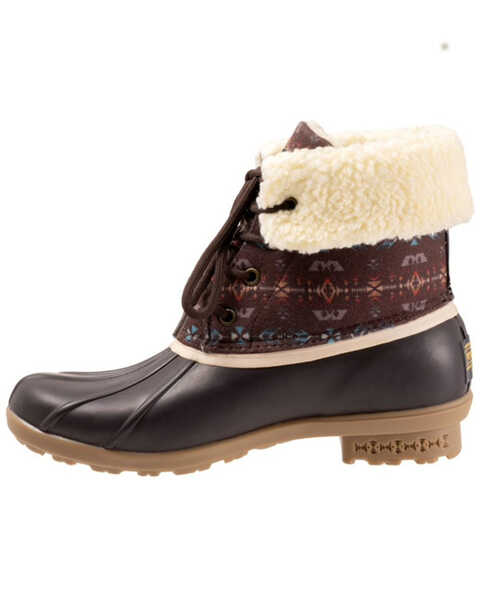 Image #3 - Pendleton Women's Diamond Peak Duck Rubber Boots - Round Toe, Brown, hi-res