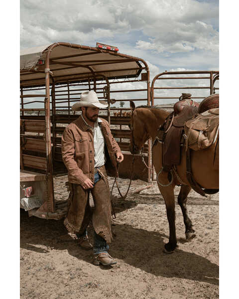 Image #1 - Brothers and Sons Men's Calvary Trucker Blanket-Lined Jacket, Camel, hi-res