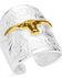 Image #1 - Montana Silversmiths Women's Out West Ring with Longhorn, Silver, hi-res