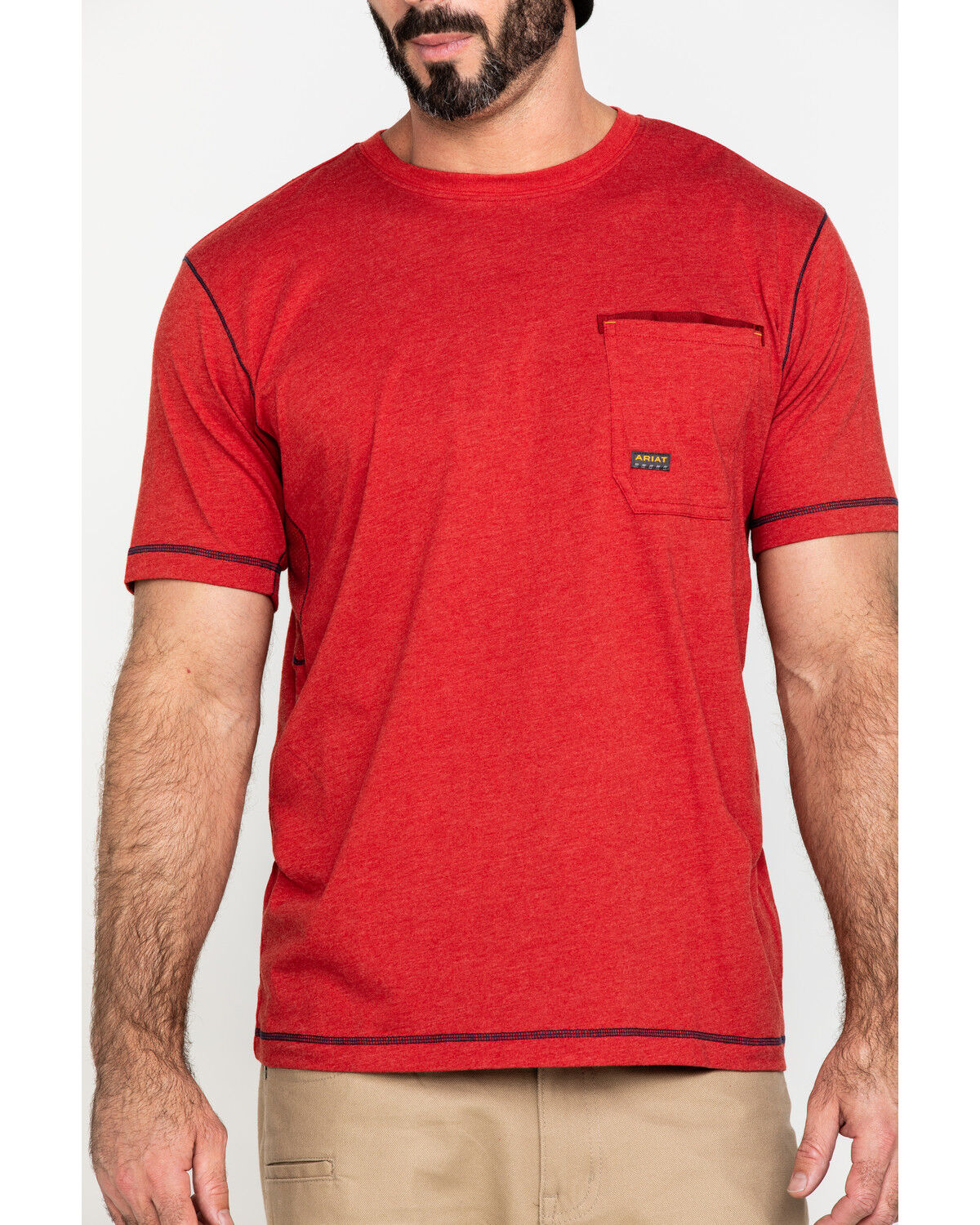 Image #4 - Ariat Men's Rebar Workman Technician Graphic Work T-Shirt, Red, hi-res