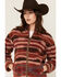 Image #2 - Shyanne Women's Casey Southwestern Print Sherpa Zip-Up Jacket, Brick Red, hi-res