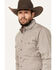 Image #2 - Justin Men's Boot Barn Exclusive Medallion Print Long Sleeve Button-Down Stretch Western Shirt, , hi-res
