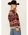Image #4 - Panhandle Women's Southwestern Print Sweater , Taupe, hi-res