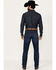 Image #3 - Justin Men's 1879 Medium Wash Slim Stretch Denim Jeans, Medium Wash, hi-res