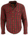 Milwaukee Performance Men's Aramid Reinforced Checkered Flannel Biker Shirt - Big & Tall, Black/red, hi-res
