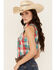 Image #2 - Wrangler Women's Essential Plaid Print Sleeveless Pearl Snap Western Shirt, Multi, hi-res