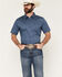 Image #1 - Cody James Men's Topaz Tonal Paisley Print Short Sleeve Button-Down Stretch Western Shirt, Blue, hi-res