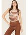 Image #1 - Youth in Revolt Women's Screen Print Mesh Tank, Blue, hi-res