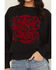 Image #3 - Wrangler X Lainey Wilson Women's Everybody Wants to be a Cowboy Crewneck Sweatshirt, Black, hi-res