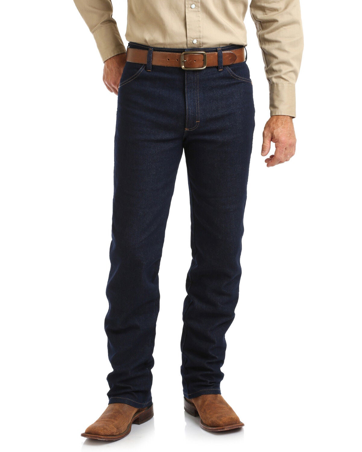 Wrangler Men's Cowboy Cut Active Flex Dark Bootcut Jeans - Big, Blue, hi-res