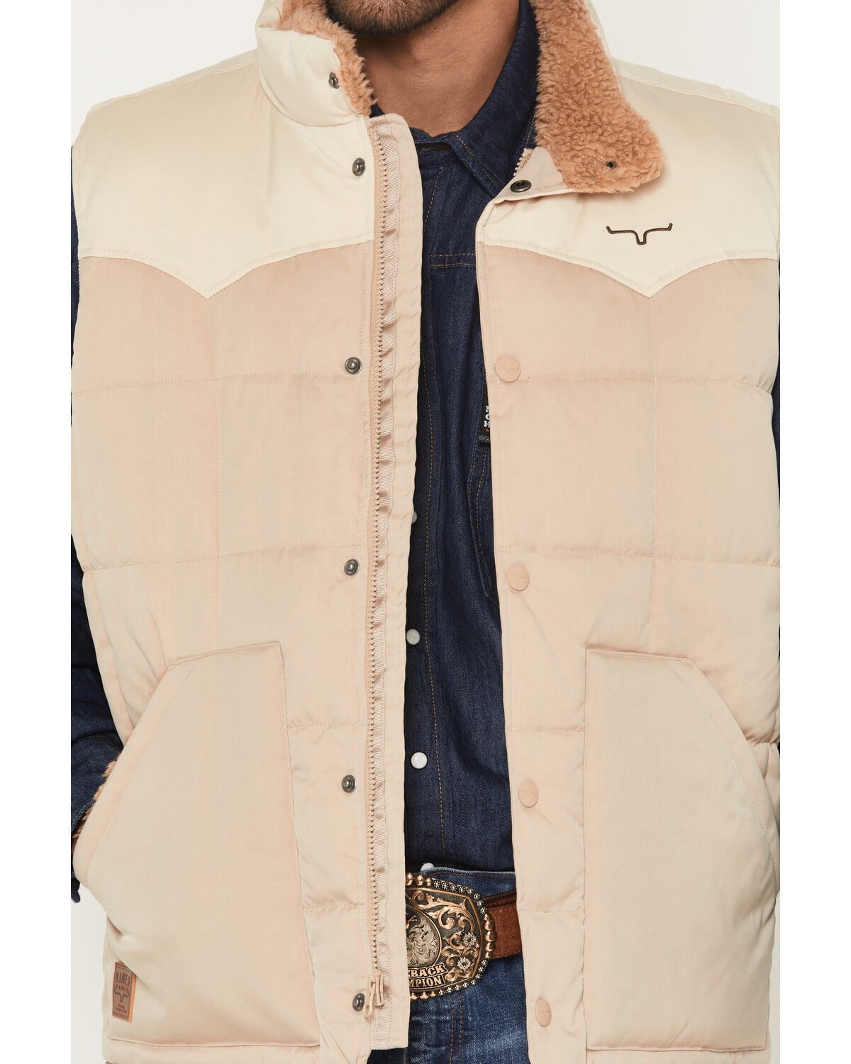 Image #3 - Kimes Ranch Men's Muir Trail Quilted Zip Vest, Khaki, hi-res