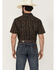 Image #4 - Cody James Men's Cactus Dobby Striped Print Short Sleeve Button-Down Stretch Western Shirt, Black, hi-res