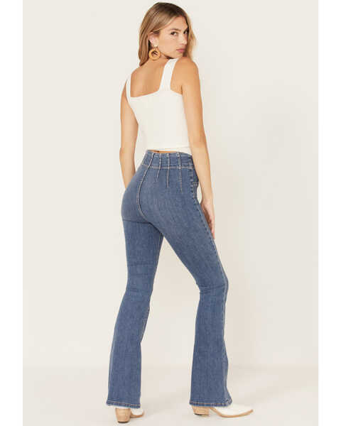 Image #3 - Free People Women's High Rise Jayde Flare Jeans, Blue, hi-res